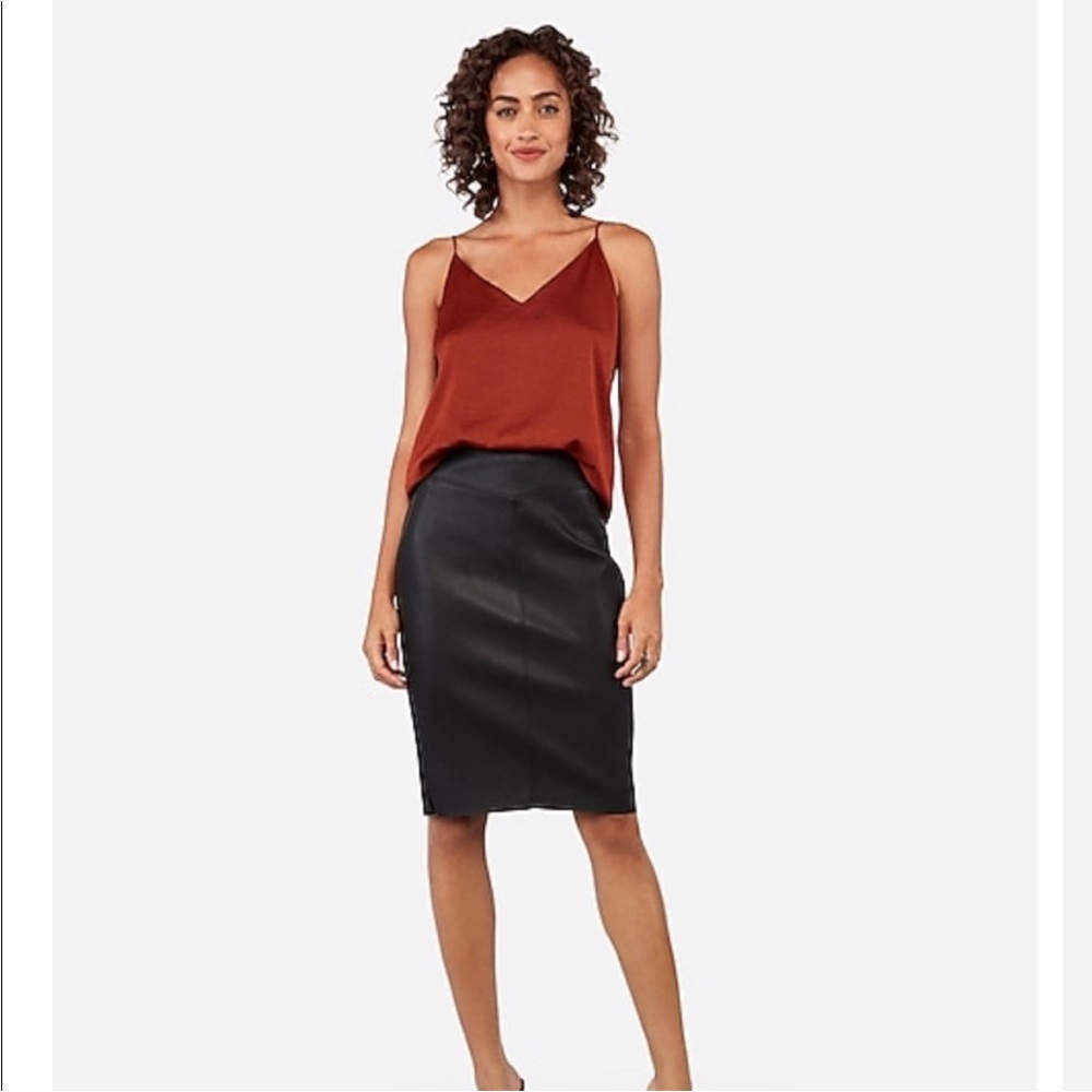 Express faux leather Black Pencil Skirt